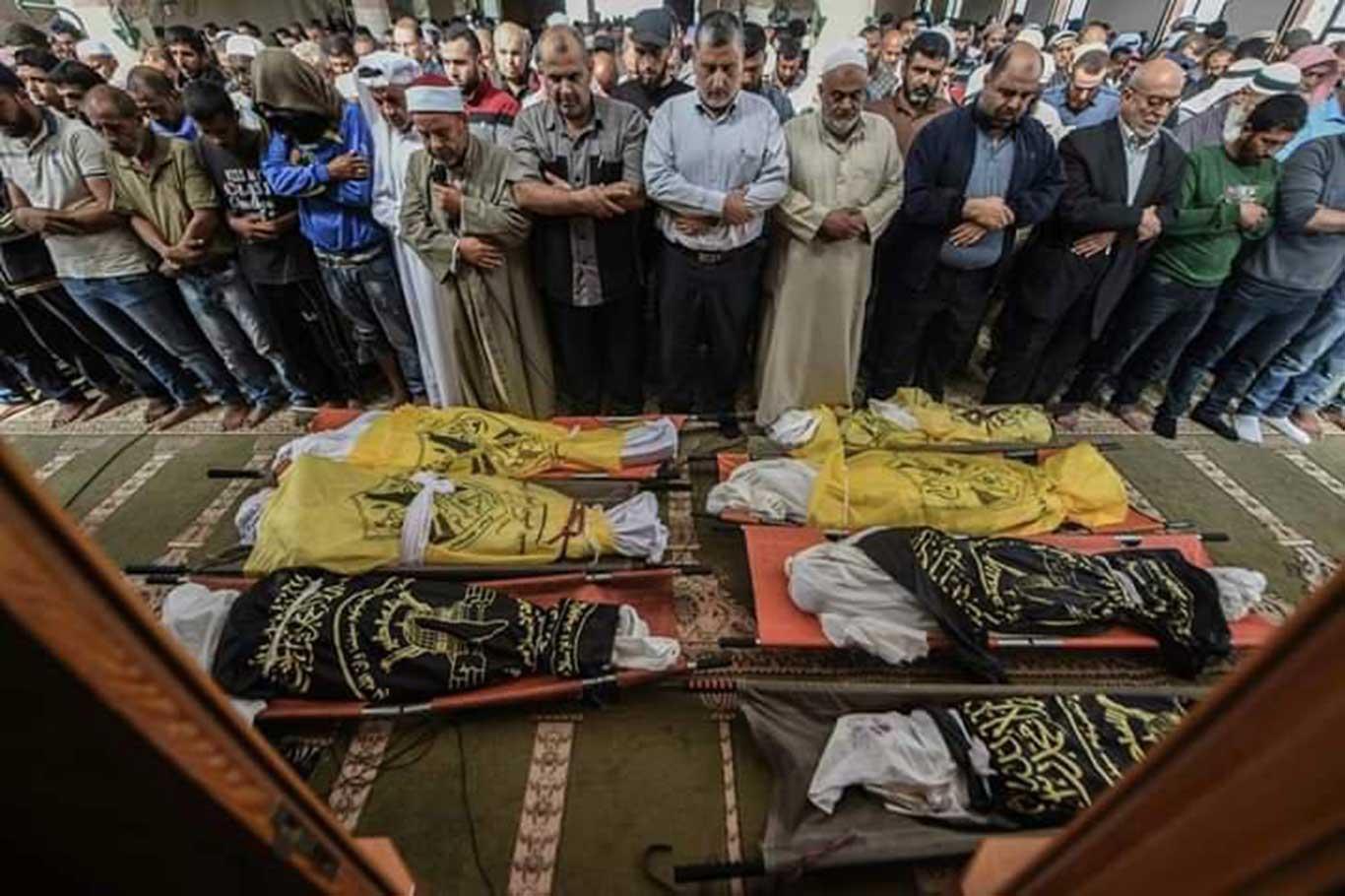مراسم تشییع جنازه شهدای غزه
